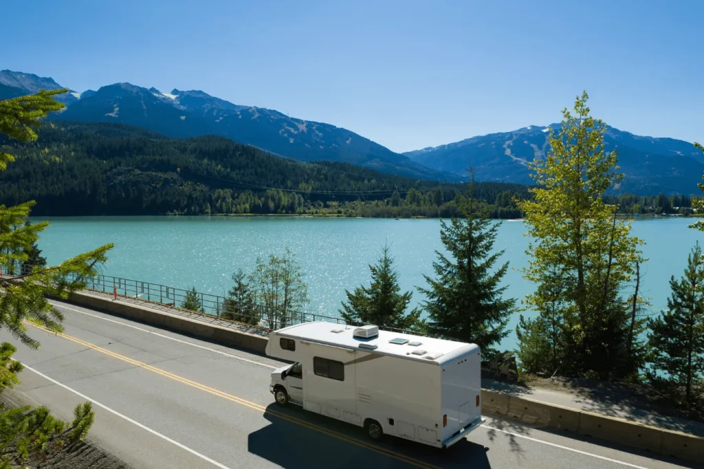Camping car sur la route